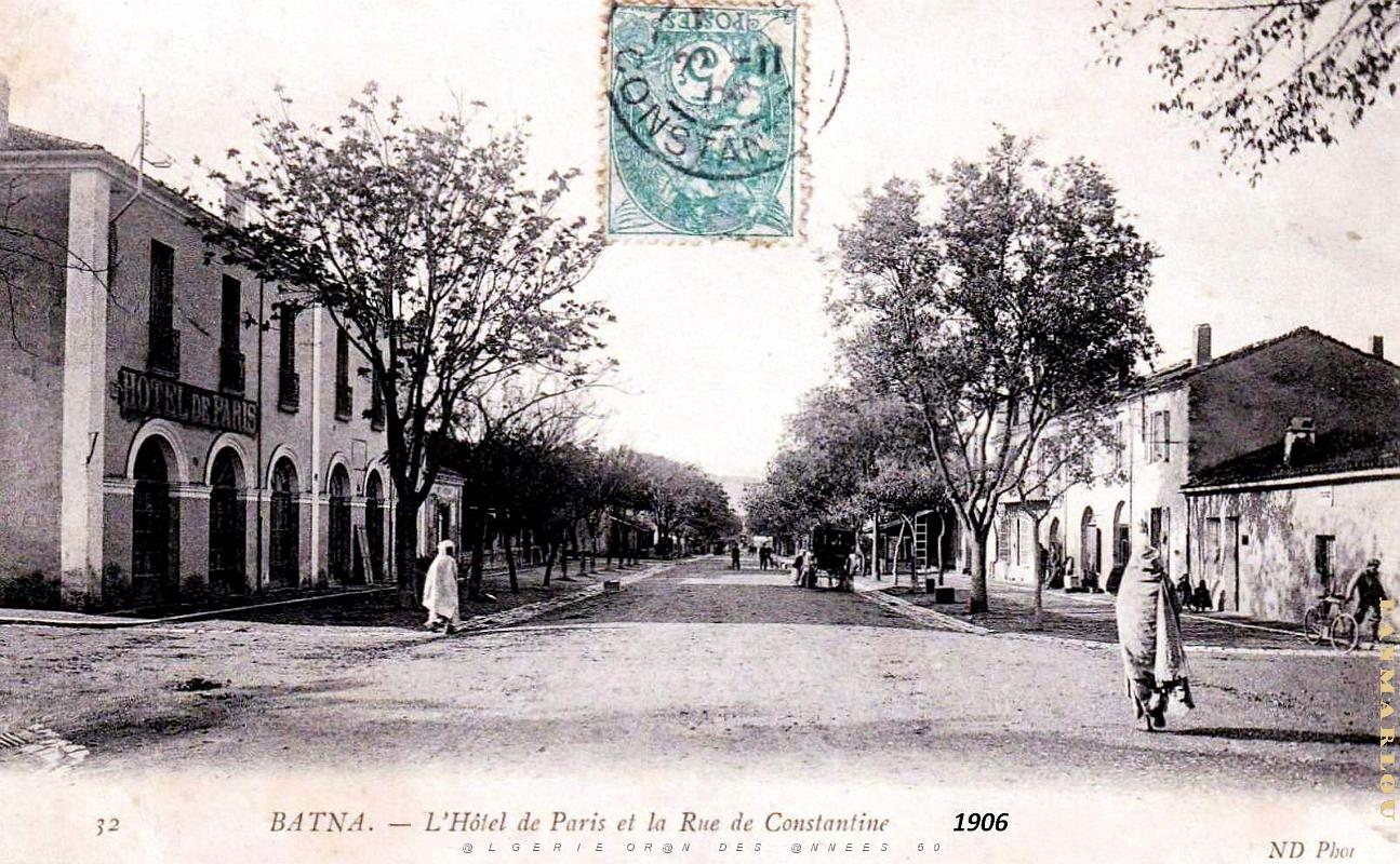Batna - Hotel de Paris et Rue de Constantine - 1906.jpg